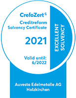 Certificat de solvabilité de Auvesta Edelmetalle par Creditreform
