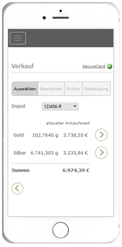 Vente - Vendez de l'or en ligne dans le monde entier au centime près.
