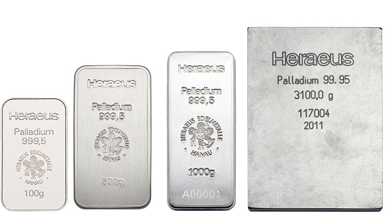 Épargnez en barres de palladium